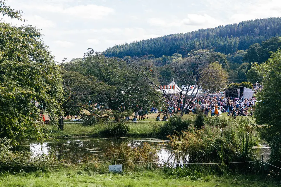 the pond at the fortune falls area