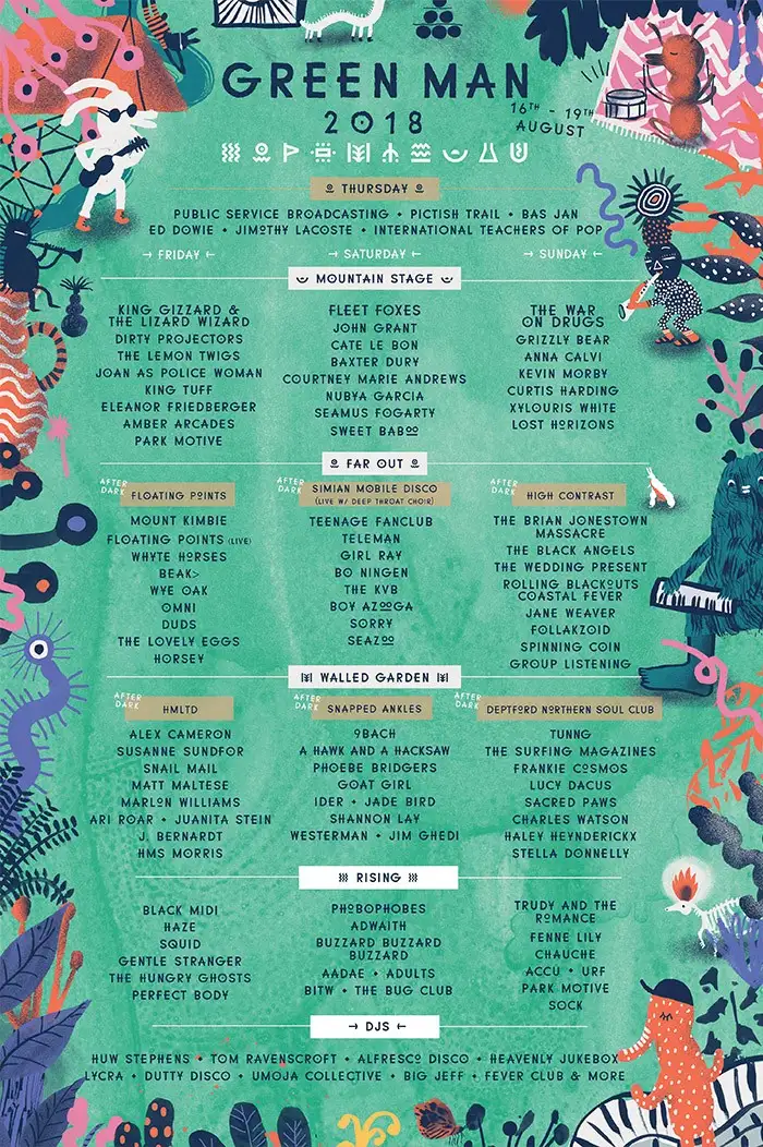 Green Man Festival 2018 poster