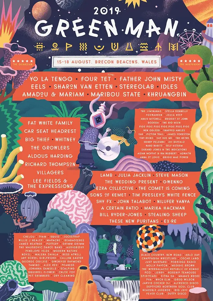 Green Man Festival 2019 poster
