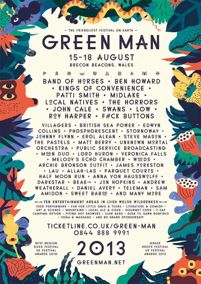 Green Man Festival 2013 poster