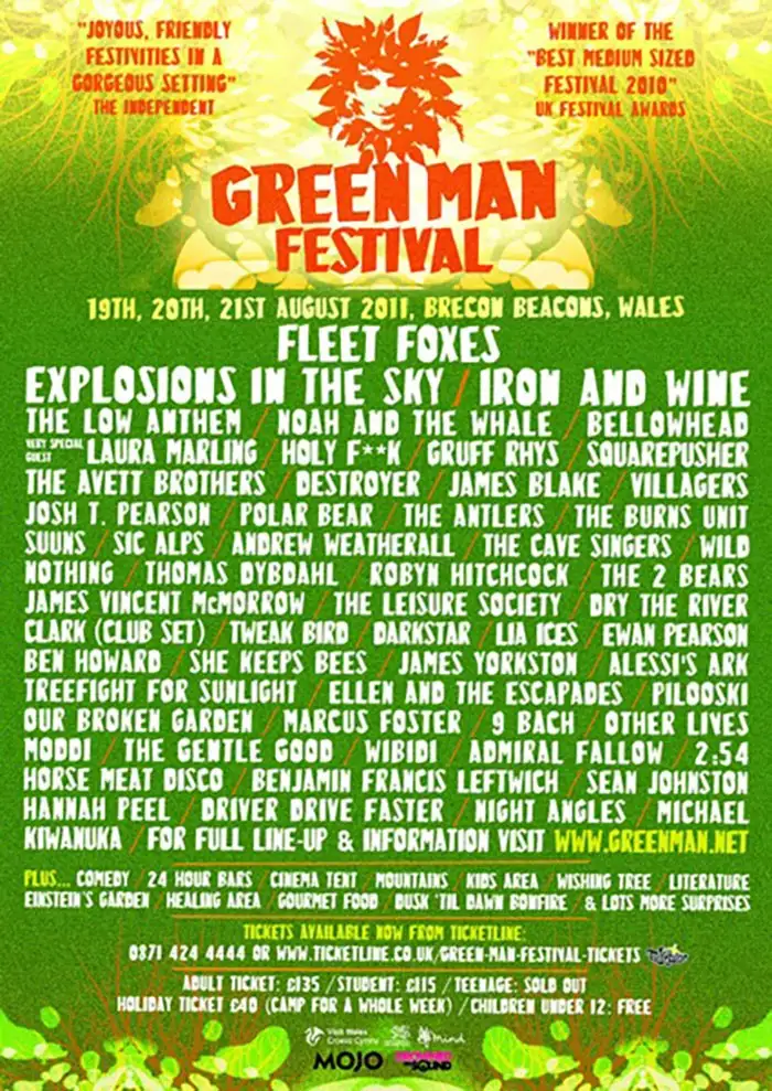 Green Man Festival 2011 poster