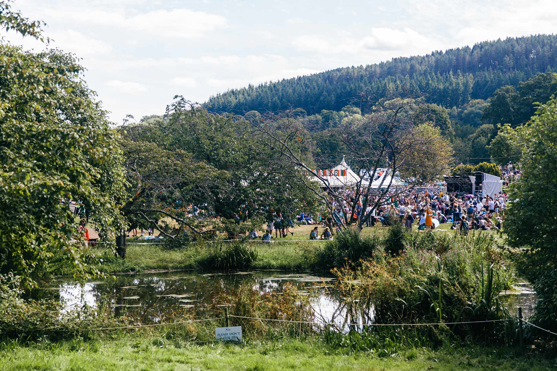 the pond at the fortune falls area