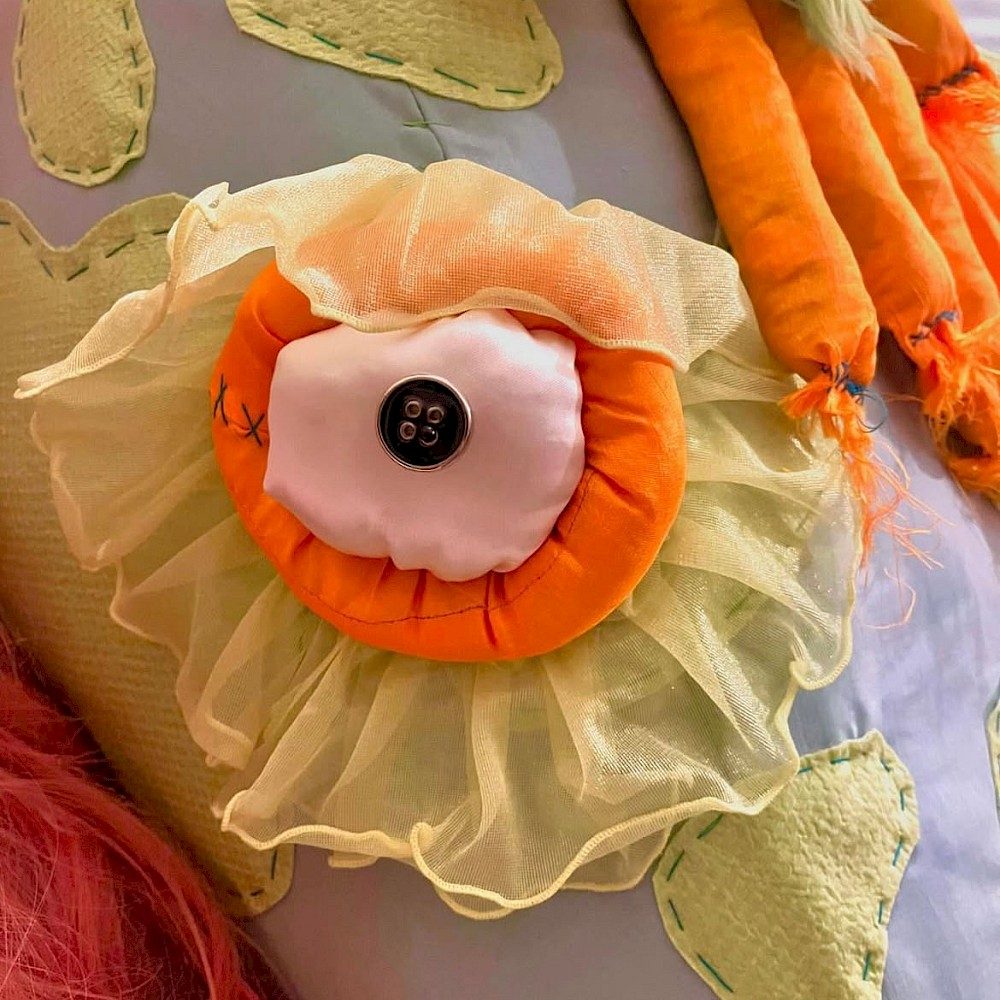 A felt eye