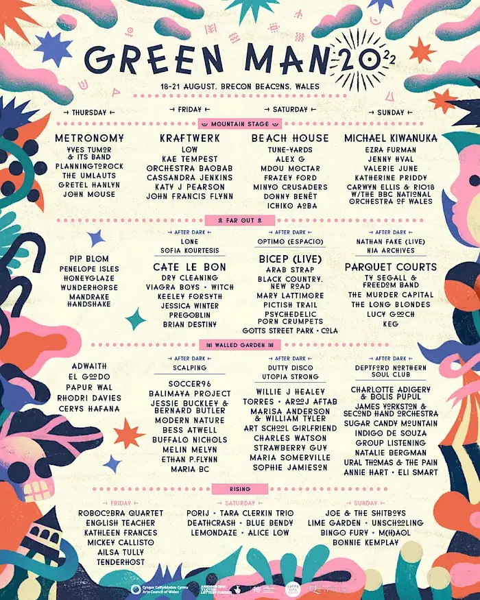 Green Man Festival 2022 poster